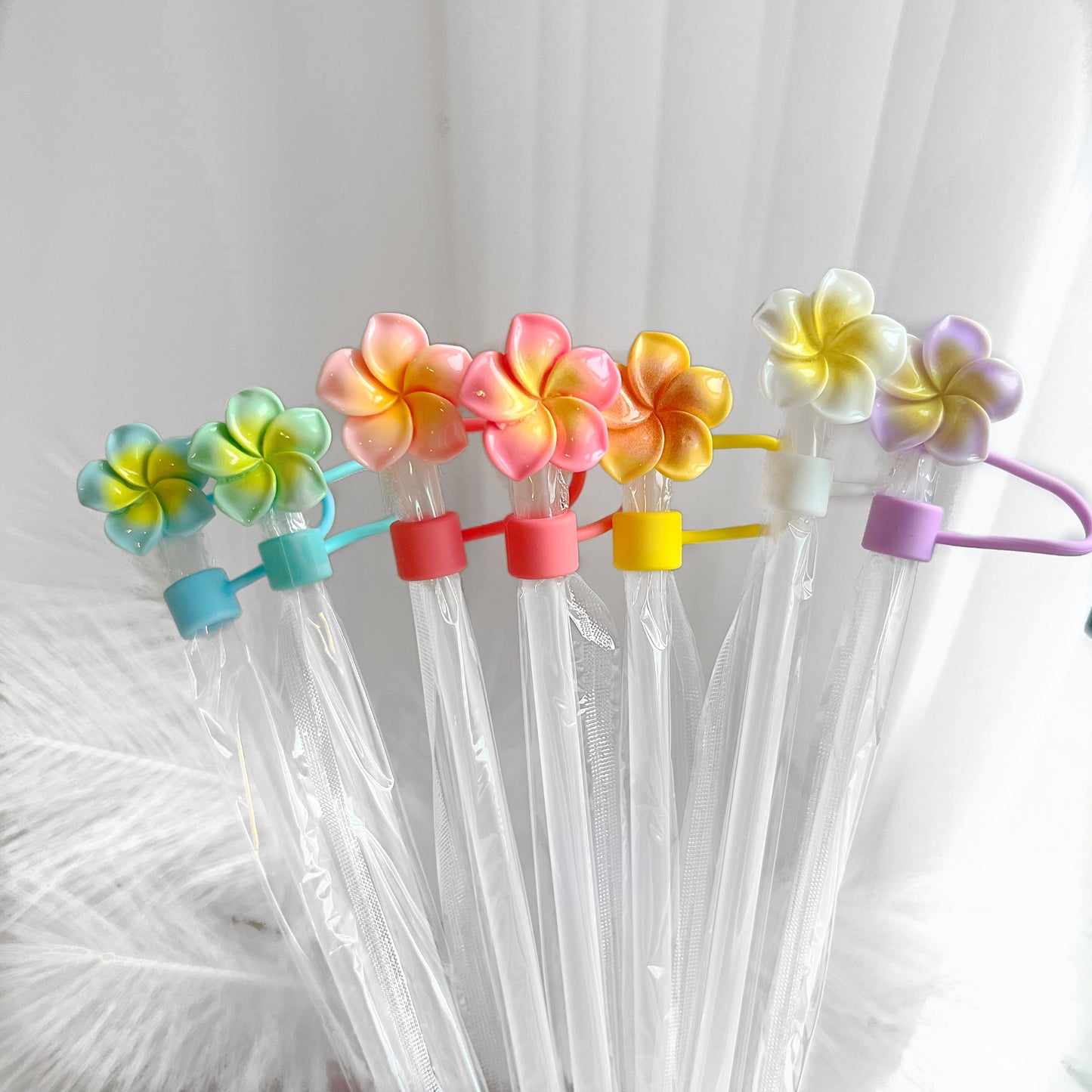 Straw Stopper (Tropical Flowers)