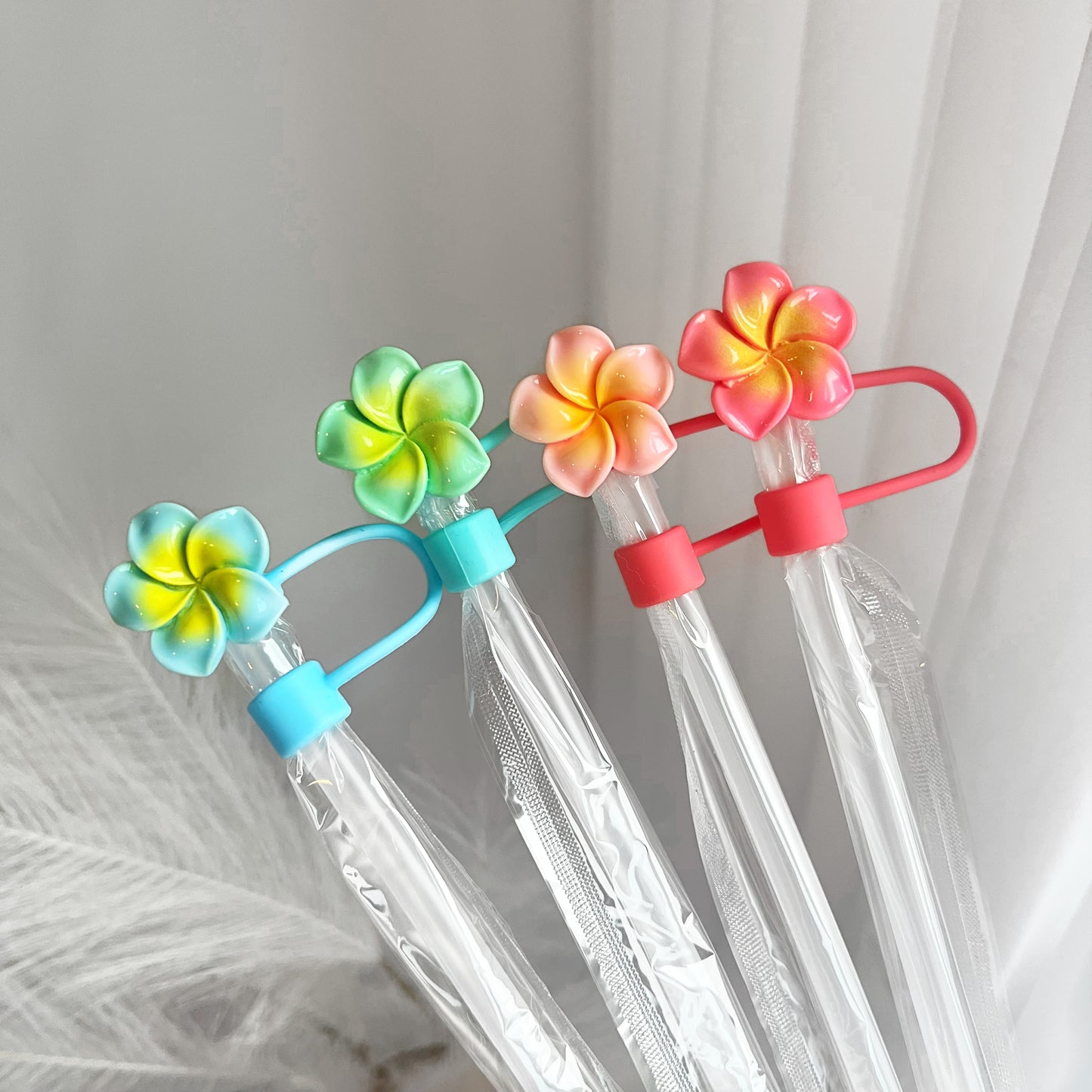 Straw Stopper (Tropical Flowers)